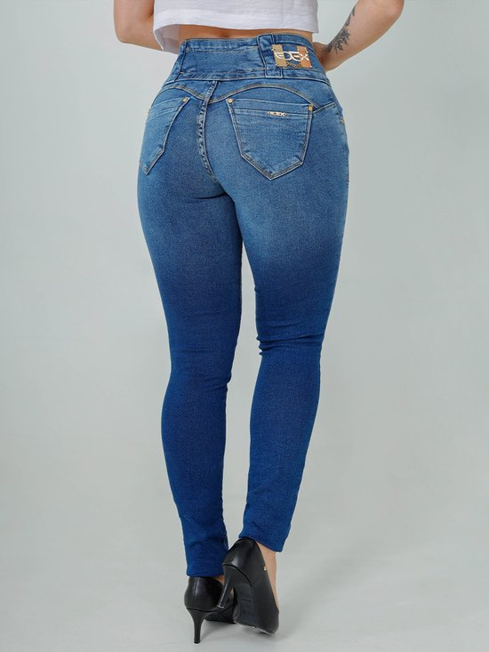 Calça Feminina Jeans Cigarrete Grazi Cós Alto